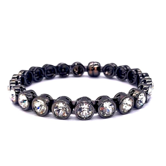 Silpada Jewelry - SILPADA KR Collection Hematite Bangle Bracelet made with Swarovski Crystals